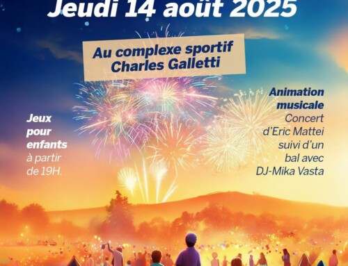Grande soirée le 14 aout : Concert, Feu d’artifice et bal