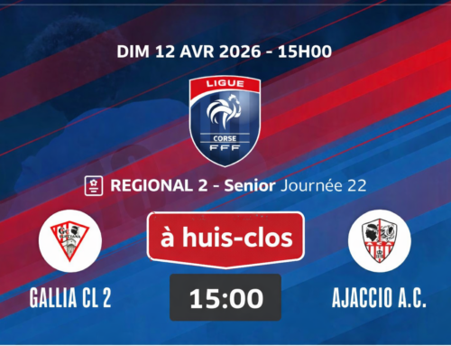 Gallia Lucciana / AC Ajaccio se jouera à huis-clos